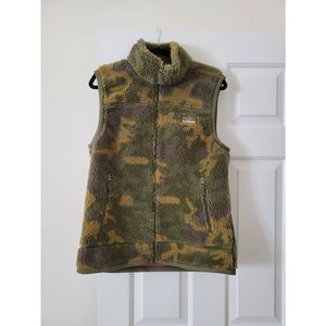 LL Bean Men's Mountain Pile Fleece Vest, Camouflage S/M